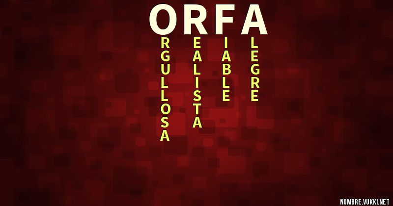 Acróstico orfa