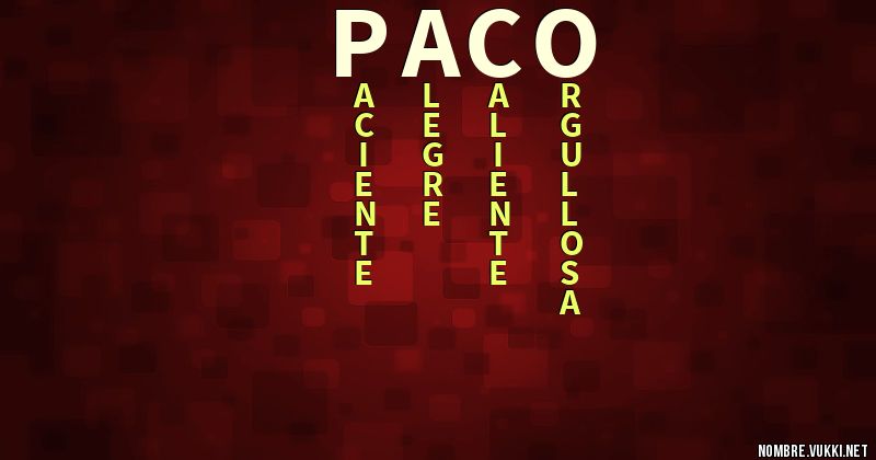 Acróstico paco