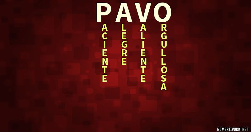 Acróstico pavo