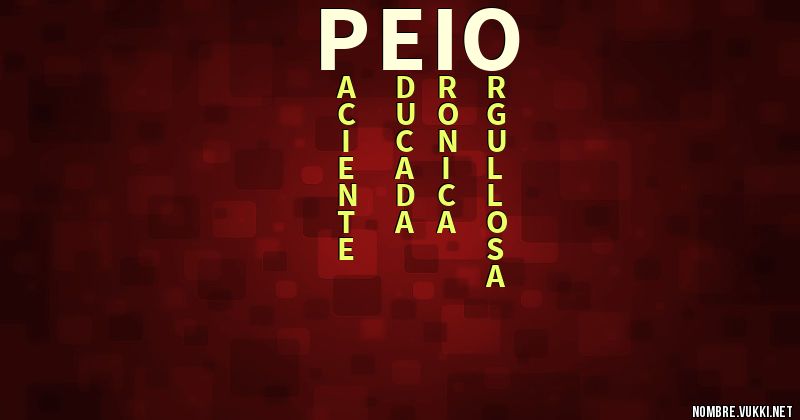 Acróstico peio