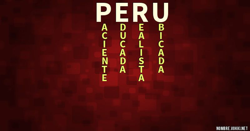 Acróstico peru