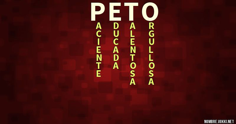 Acróstico peto