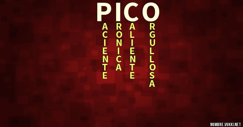 Acróstico pico