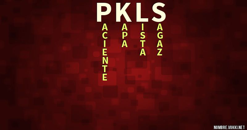 Acróstico pkls