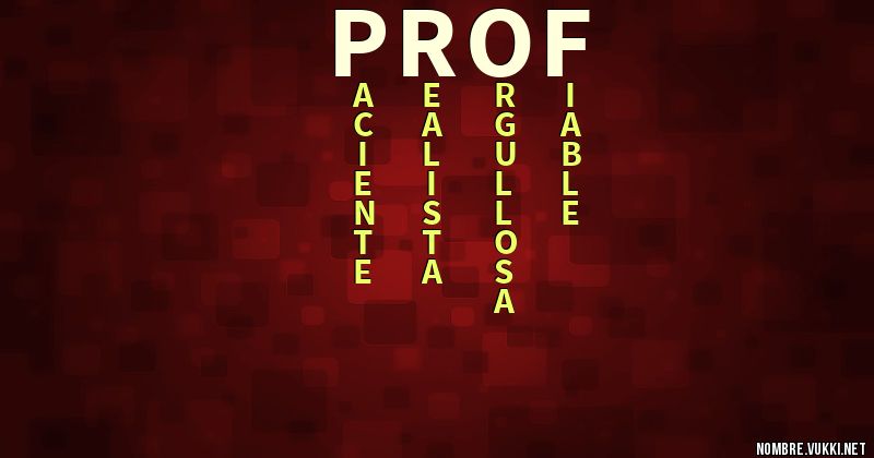 Acróstico prof