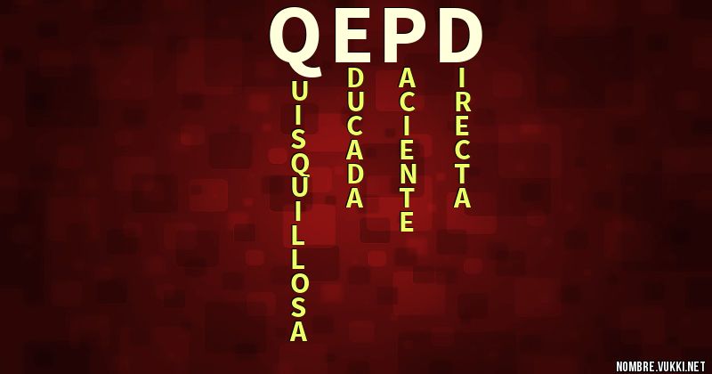 Acróstico q.e.p.d