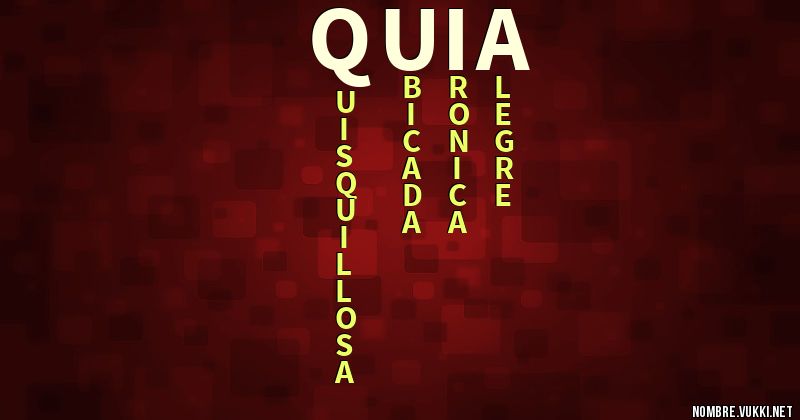 Acróstico quia