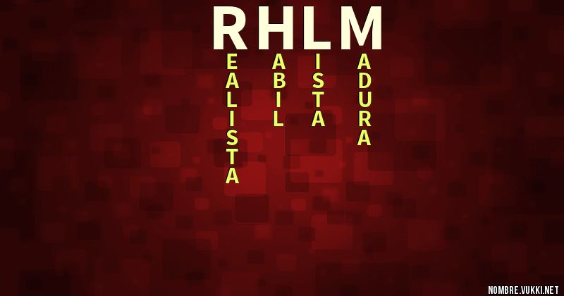 Acróstico rhlm