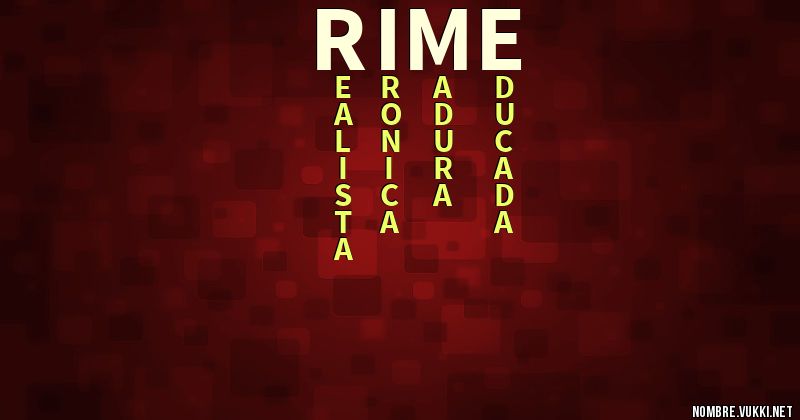 Acróstico rime