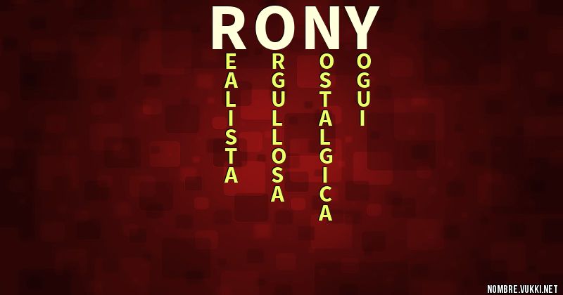 Acróstico rony