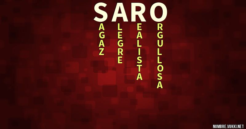 Acróstico saro