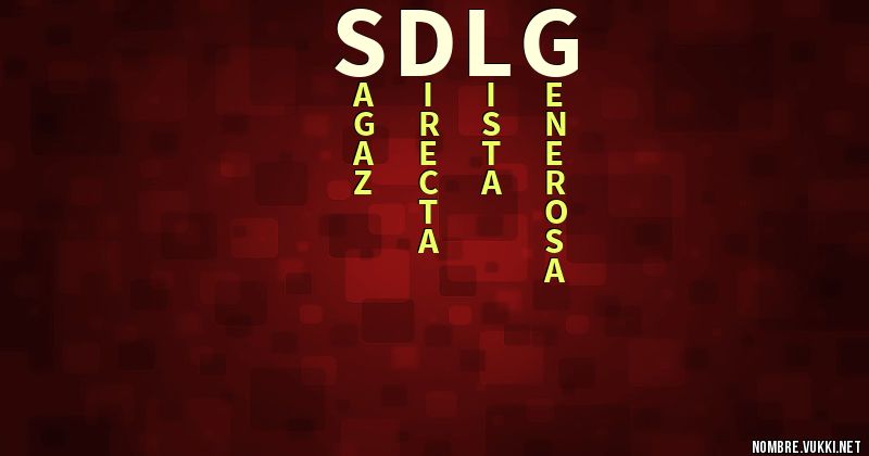 Acróstico sdlg