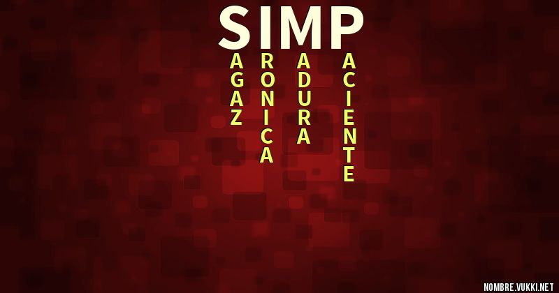 Qué significa simp