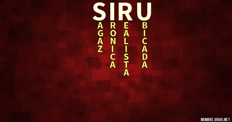 Acróstico siru
