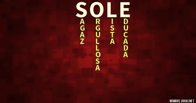 Acróstico sole