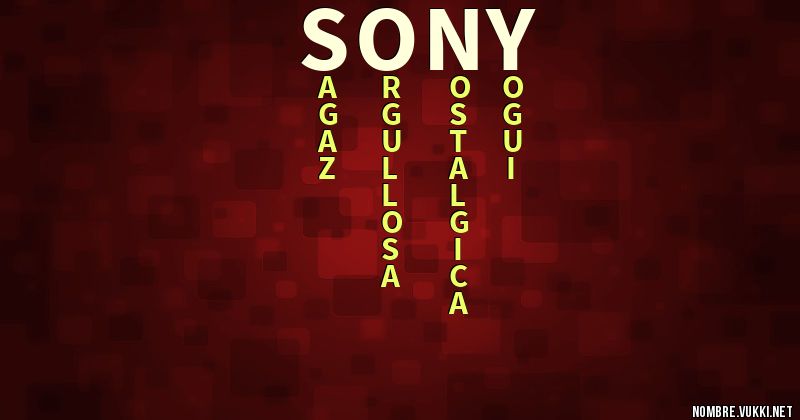 Acróstico sony