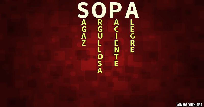 Acróstico sopa