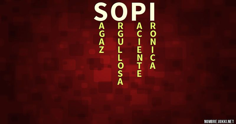 Acróstico sopi