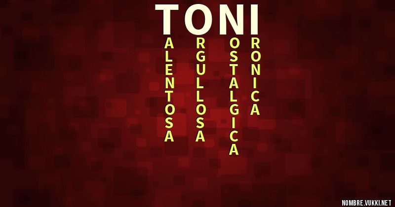 Acróstico toñi
