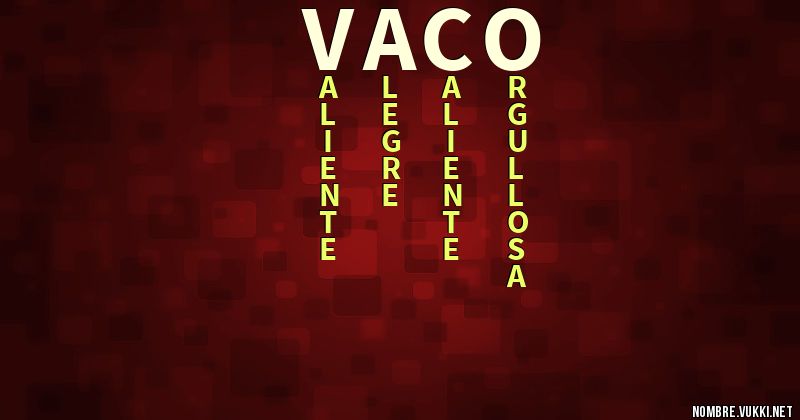 Acróstico vaco