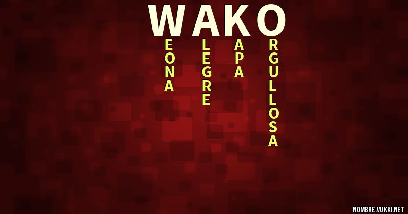 Acróstico wako