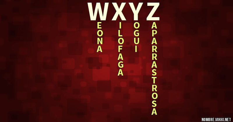 Acróstico wxyz