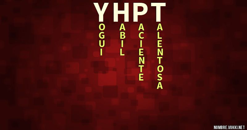 Acróstico yhpt