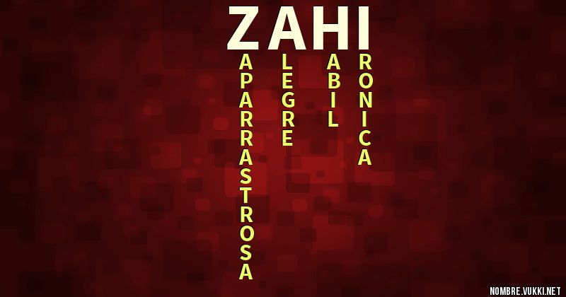 Acróstico zahi