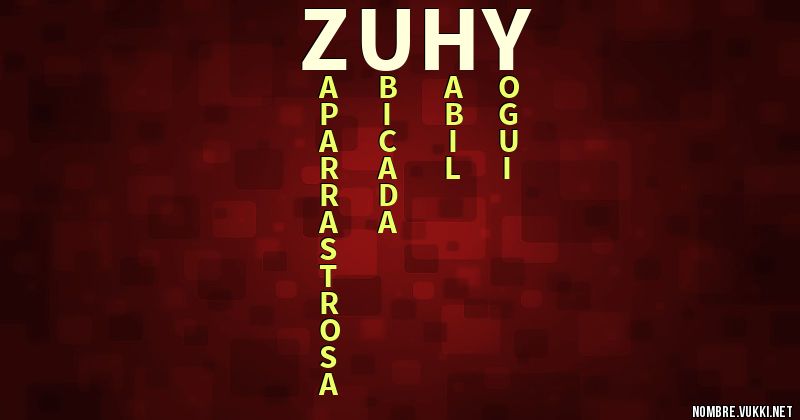 Acróstico zuhy