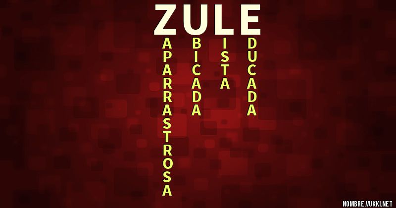 Acróstico zule