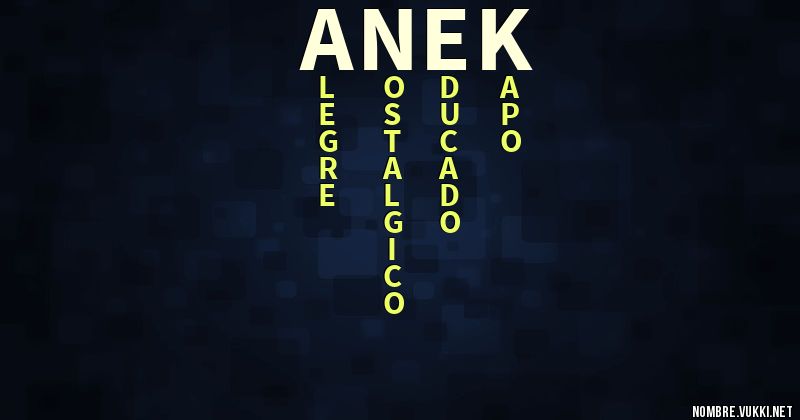 Acróstico añek