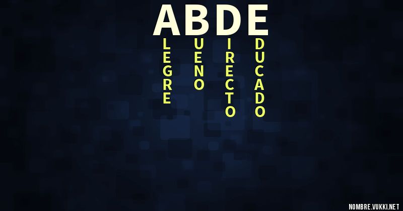 Acróstico abde
