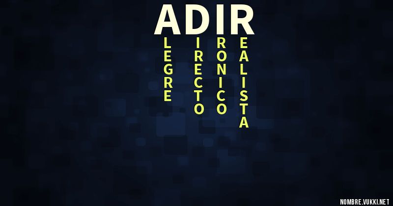 Acróstico adir