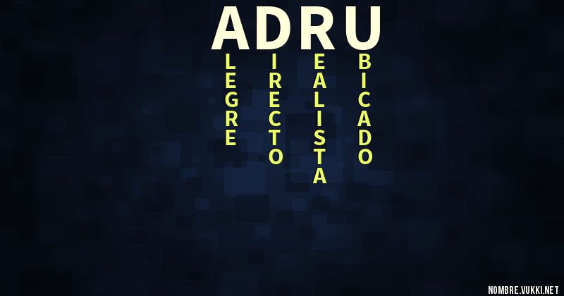 Adru Image Qué significa adru
