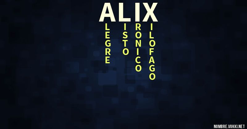 Acróstico alix