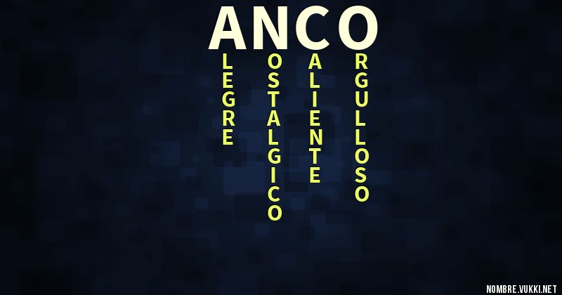 Acróstico anco