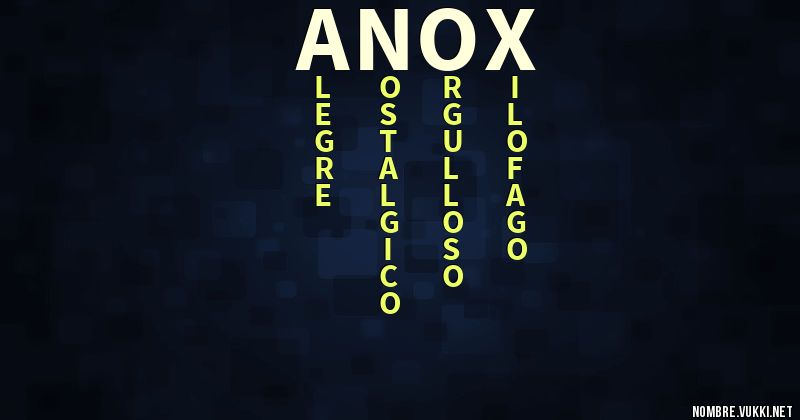 Acróstico anox