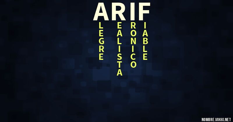 Acróstico arif