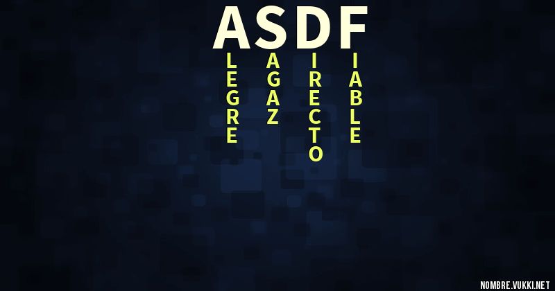 Acróstico asdf