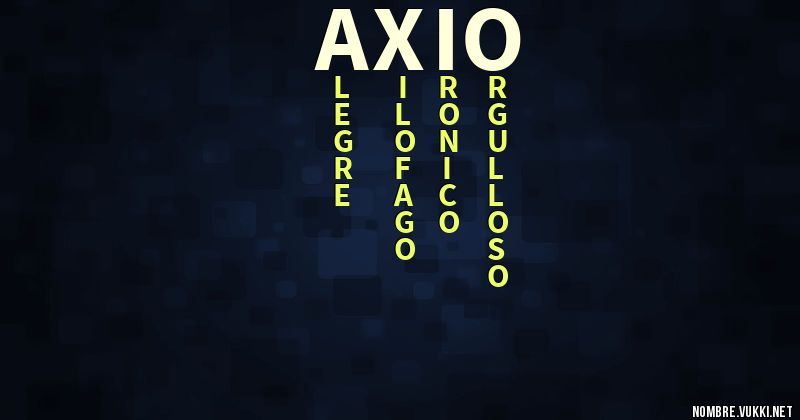 Qué significa axio