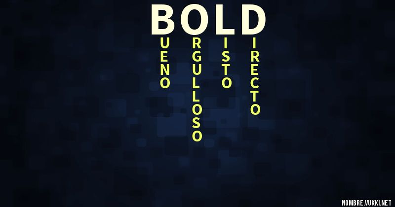 Acróstico bold