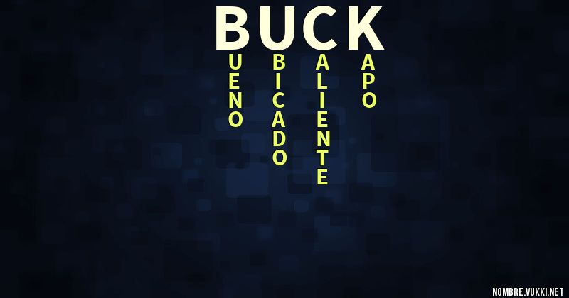 Qual é o significado do nome Buck?