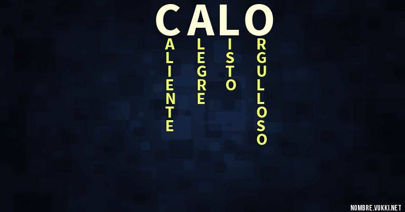 Acróstico calo