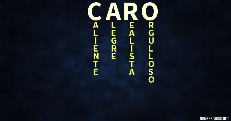 Acróstico caro