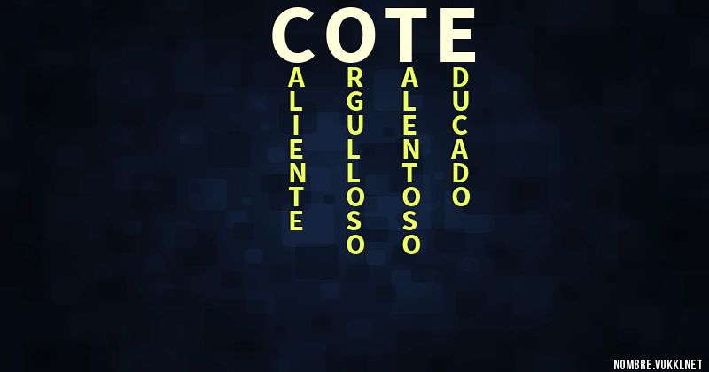 Acróstico cote