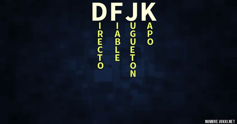 Acróstico dfjk