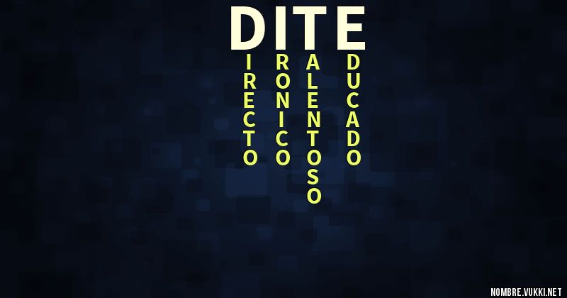 Acróstico dite