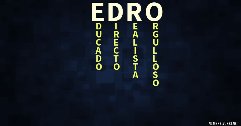 Acróstico edro