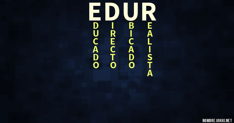 Acróstico edur