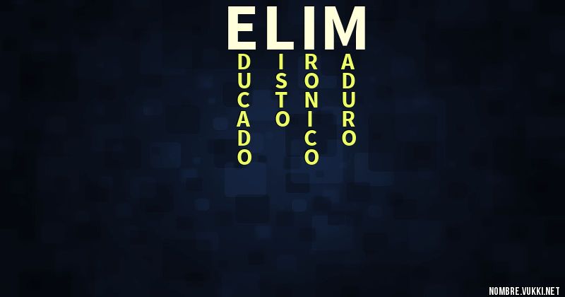 Acróstico elim
